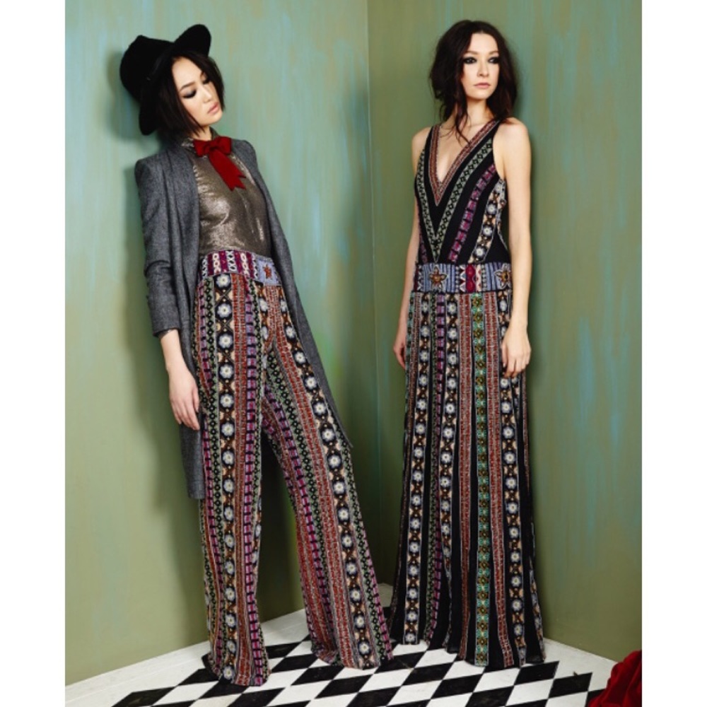 Alice and Olivia “Embellished Wide-Leg Pants”